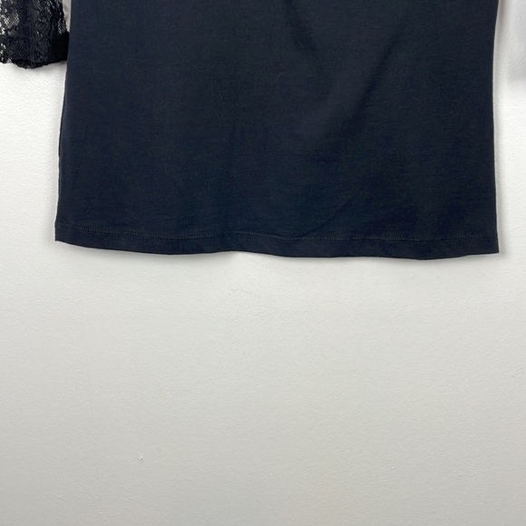 Harley Davidson T shirt women size S lace sleeves pullover Biker town logo top - Picture 6 of 9